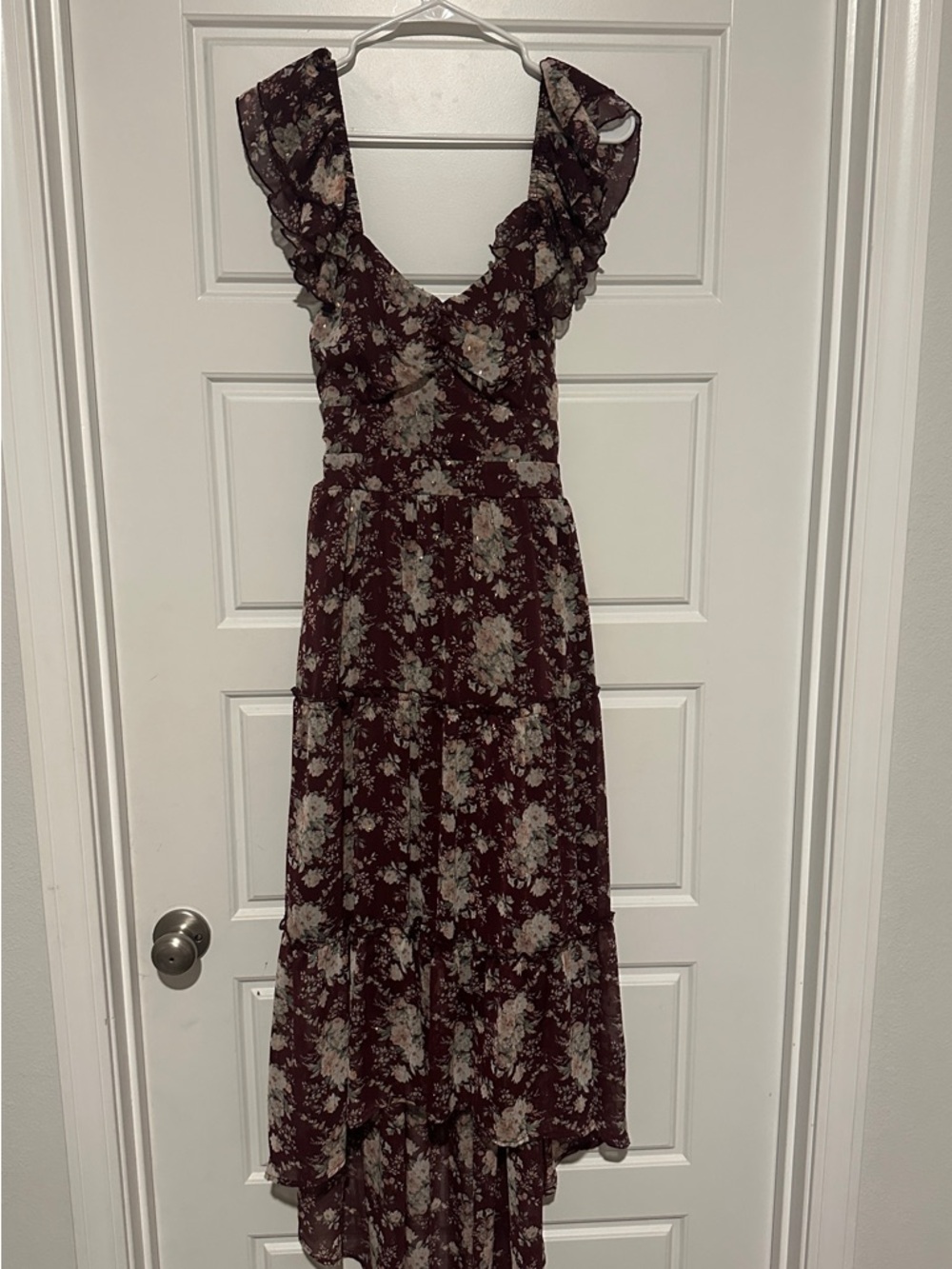 Altar'd State Floral High Low Midi Dress